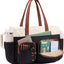 Bolso profesora con bolsillos laptop portavasos