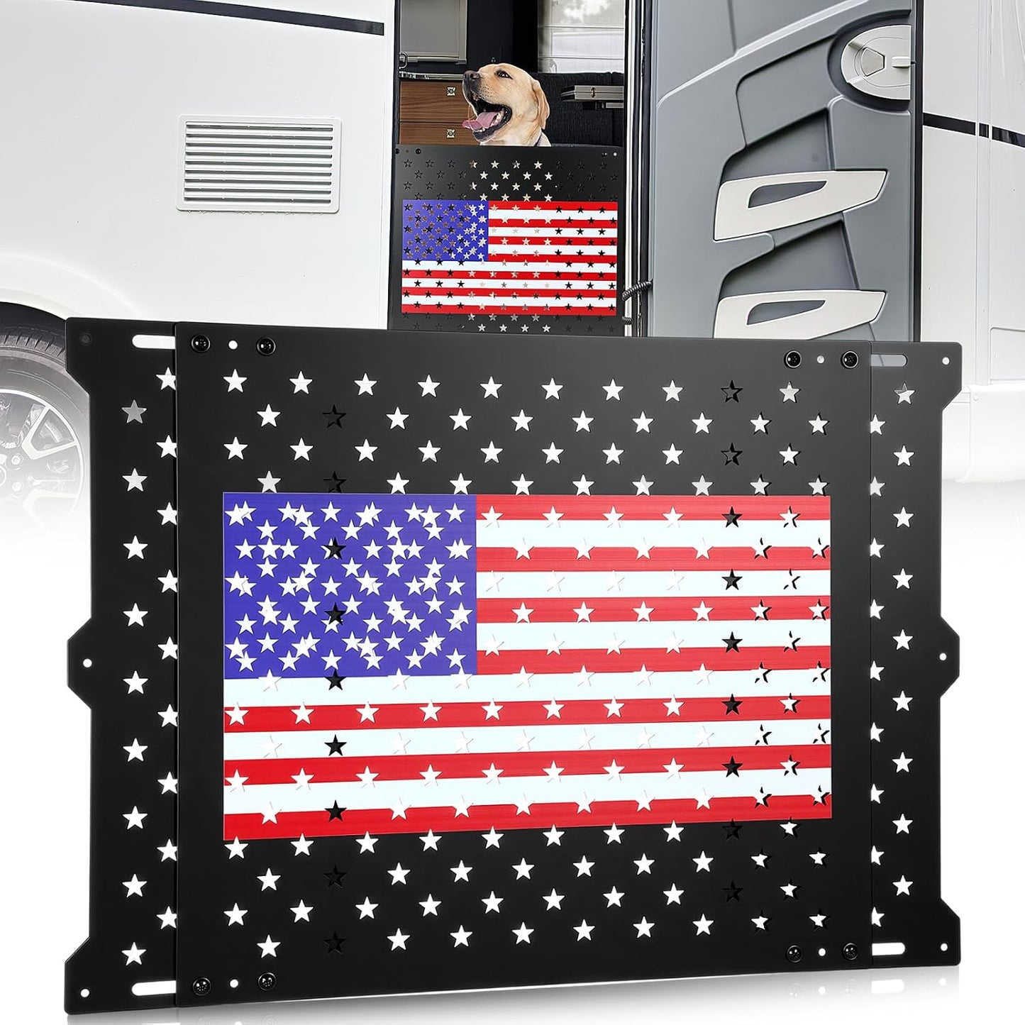 Protector puerta RV tela metálica ajustable 22-31.5"