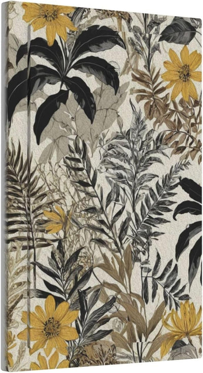 Placa decorativa interruptor diseño bohemio hojas beige