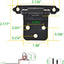 4 Pack Bisagras Autocerrables 3/8pulg Negro Mate