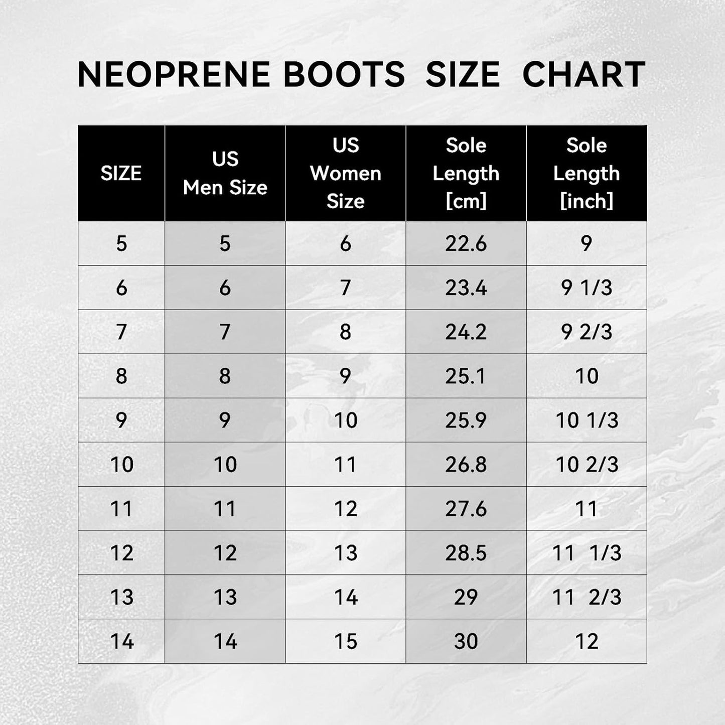 Botas neopreno buceo 0.118-0.197" cremallera antiderrap