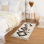 Alfombra bohemia pasillo 2x4.3ft color marrón algodón borlas
