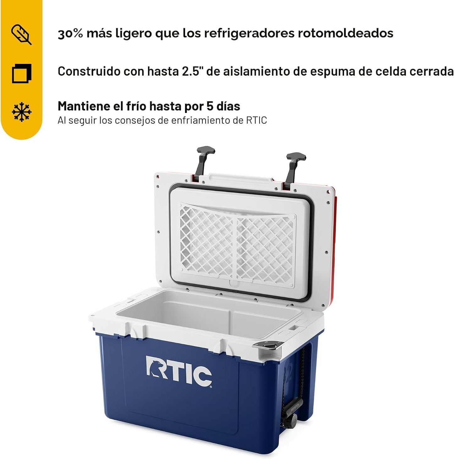 Enfriador portátil aislado para bebidas 30% más ligero