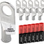 10 Pzas Conectores Anillo 6 AWG 3/8pulg Tubos Termorretráctiles 3:1 Negro Rojo