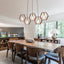Lámpara isla cocina 5 luces colgante industrial