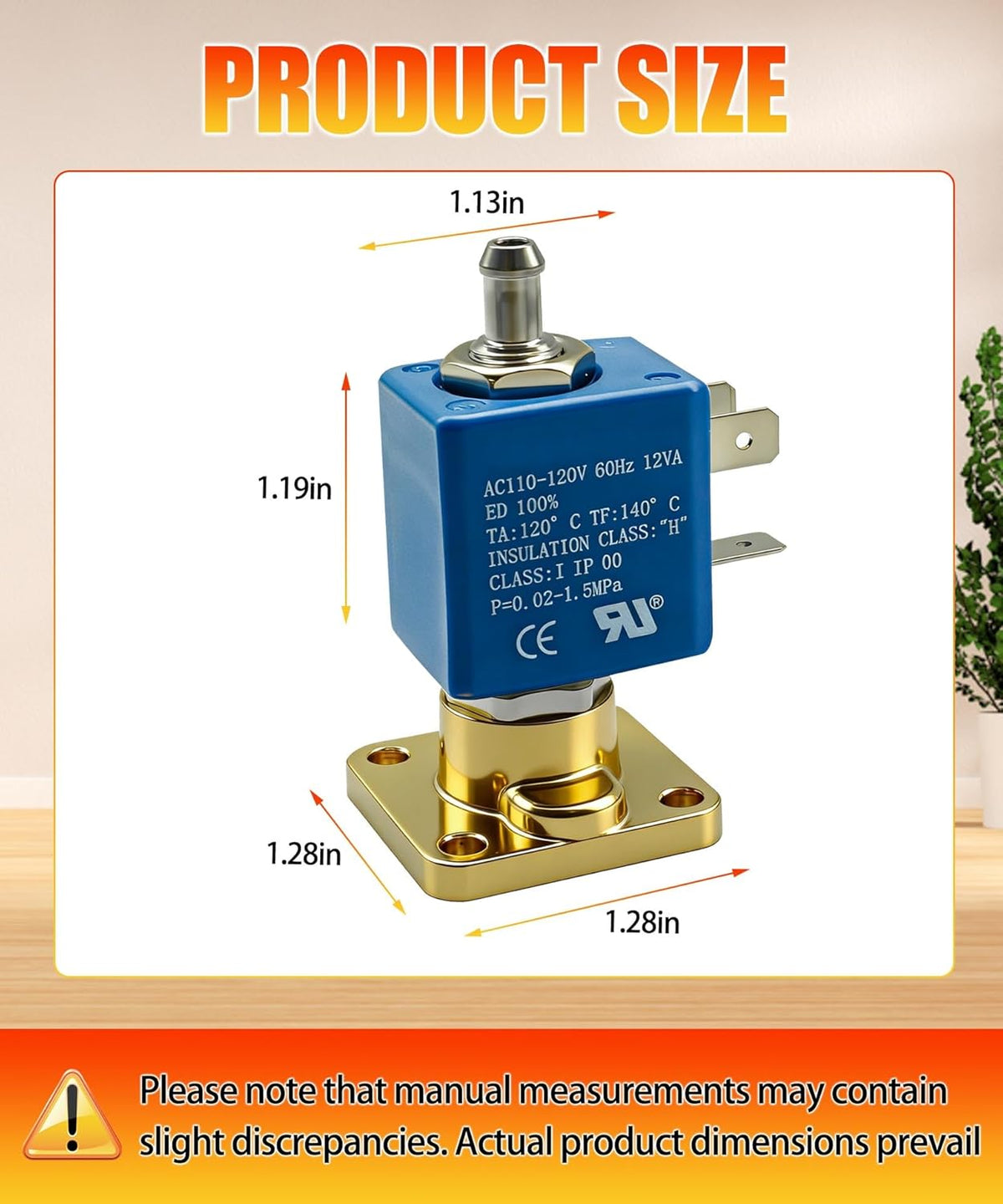 Conjunto de válvula solenoide para máquinas de café expreso OLAB 120V reemplazo Breville BES900XL