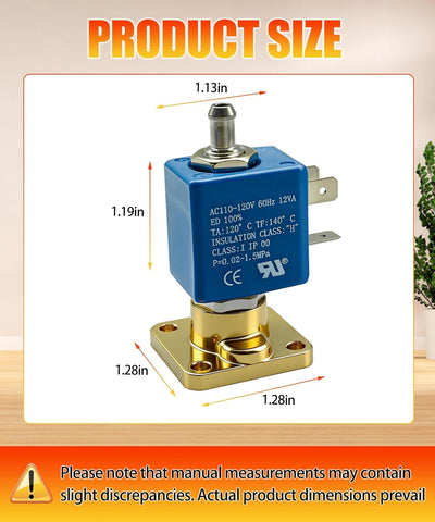 Conjunto de válvula solenoide para máquinas de café expreso OLAB 120V reemplazo Breville BES900XL
