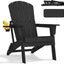 Silla Adirondack plegable ergonómica HDPE negro para patio