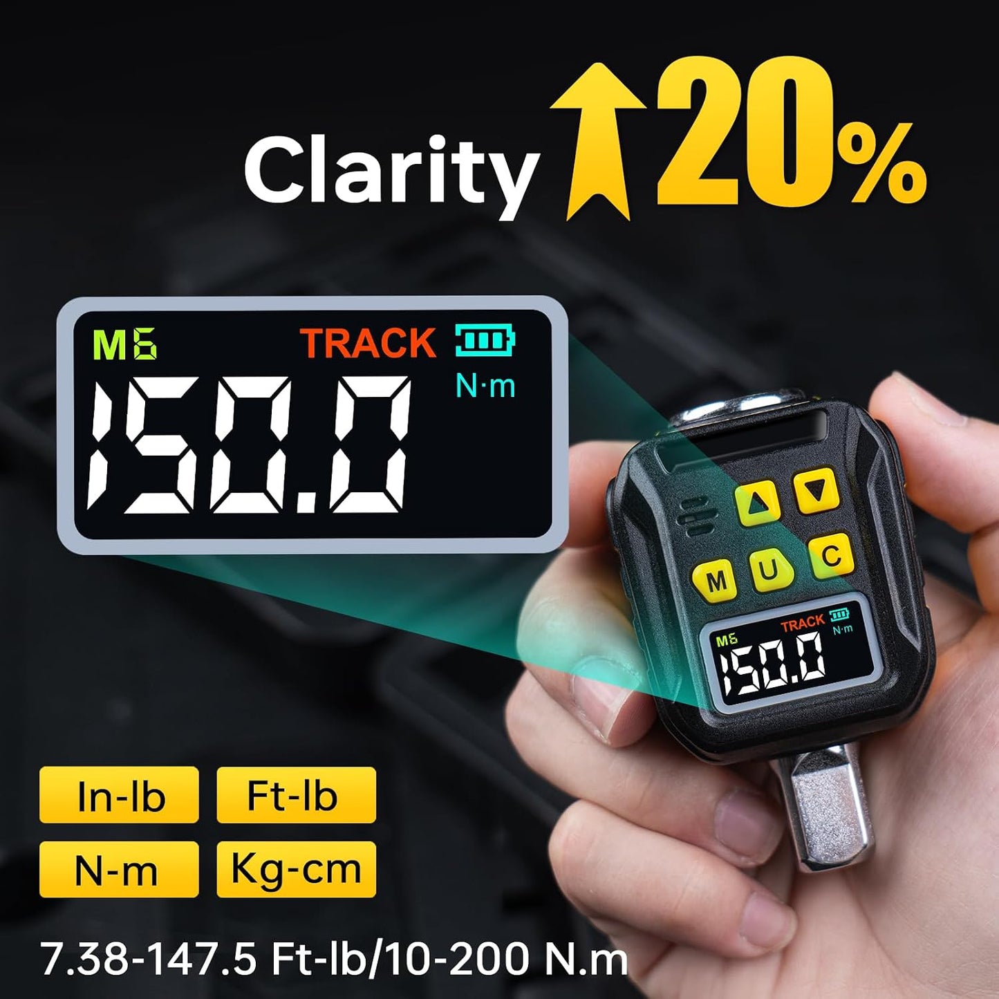Adaptador torque digital 1/2 con LCD color ±2%