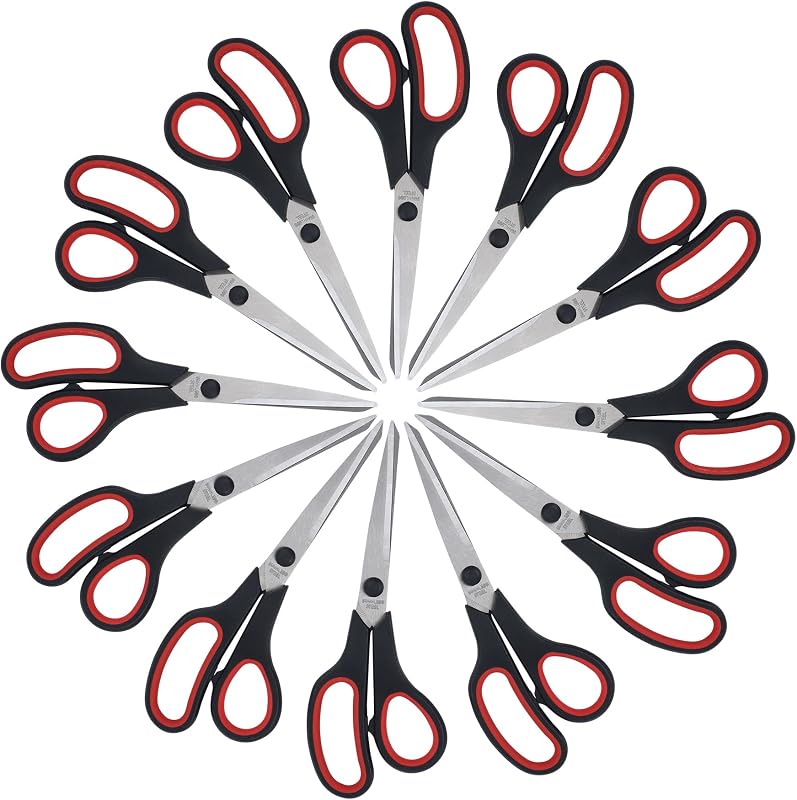 Tijeras 8.5pulg set 12 multiusos asa cómoda hogar oficina