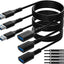 3 Cables USB 3.0 4ft Macho a Hembra 5 Gbps