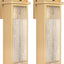 2 Luces LED 16pulg Exteriores Doradas Montaje Pared