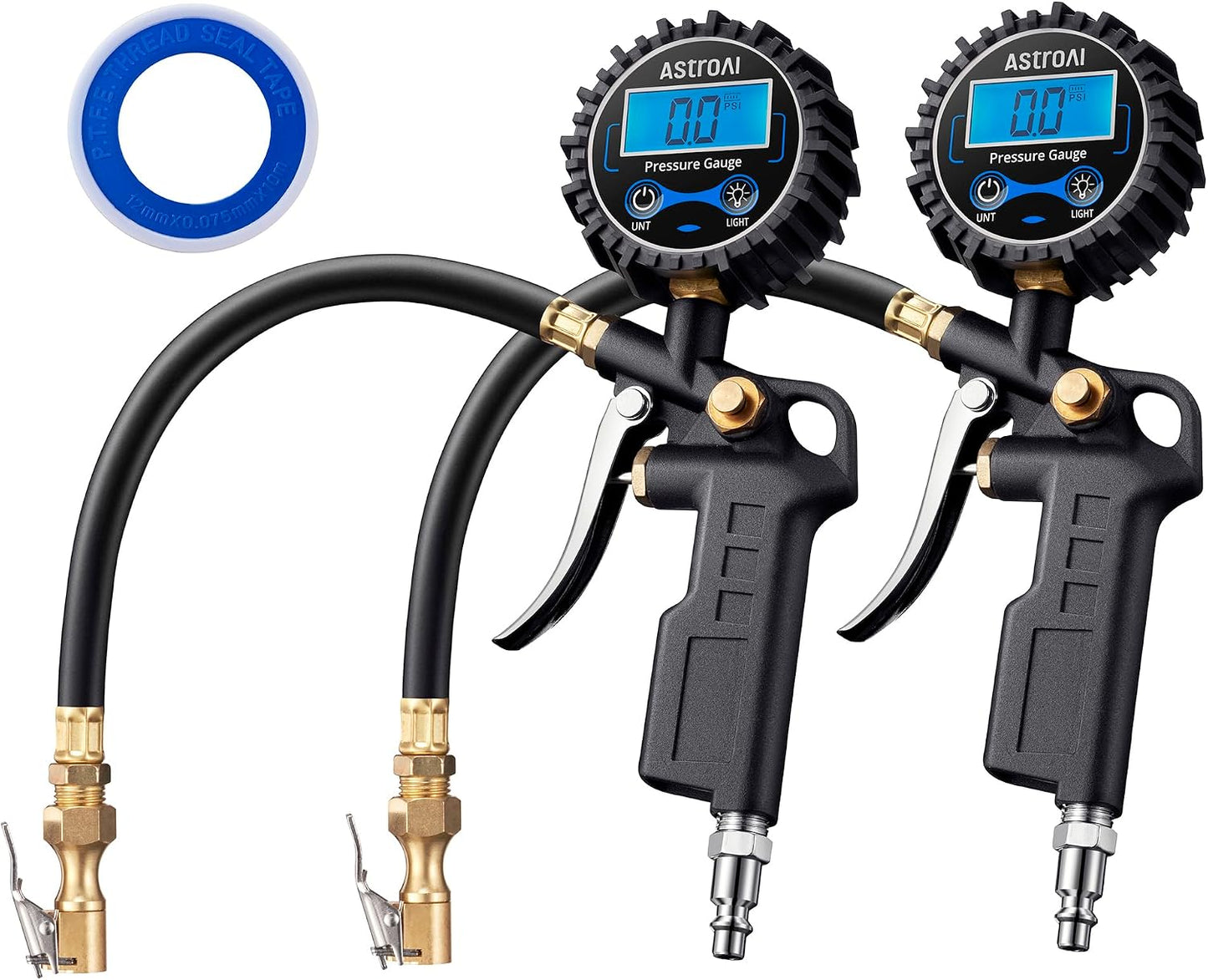 Medidor presión neumáticos 250psi con acoplador rápido