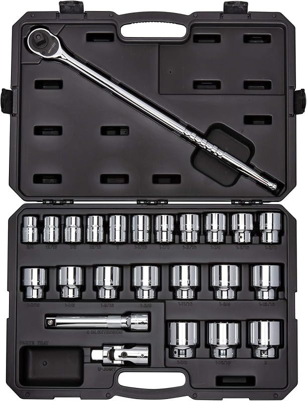Set llaves vaso trinquete 6 puntos 24 pzas 3/4-2pulg