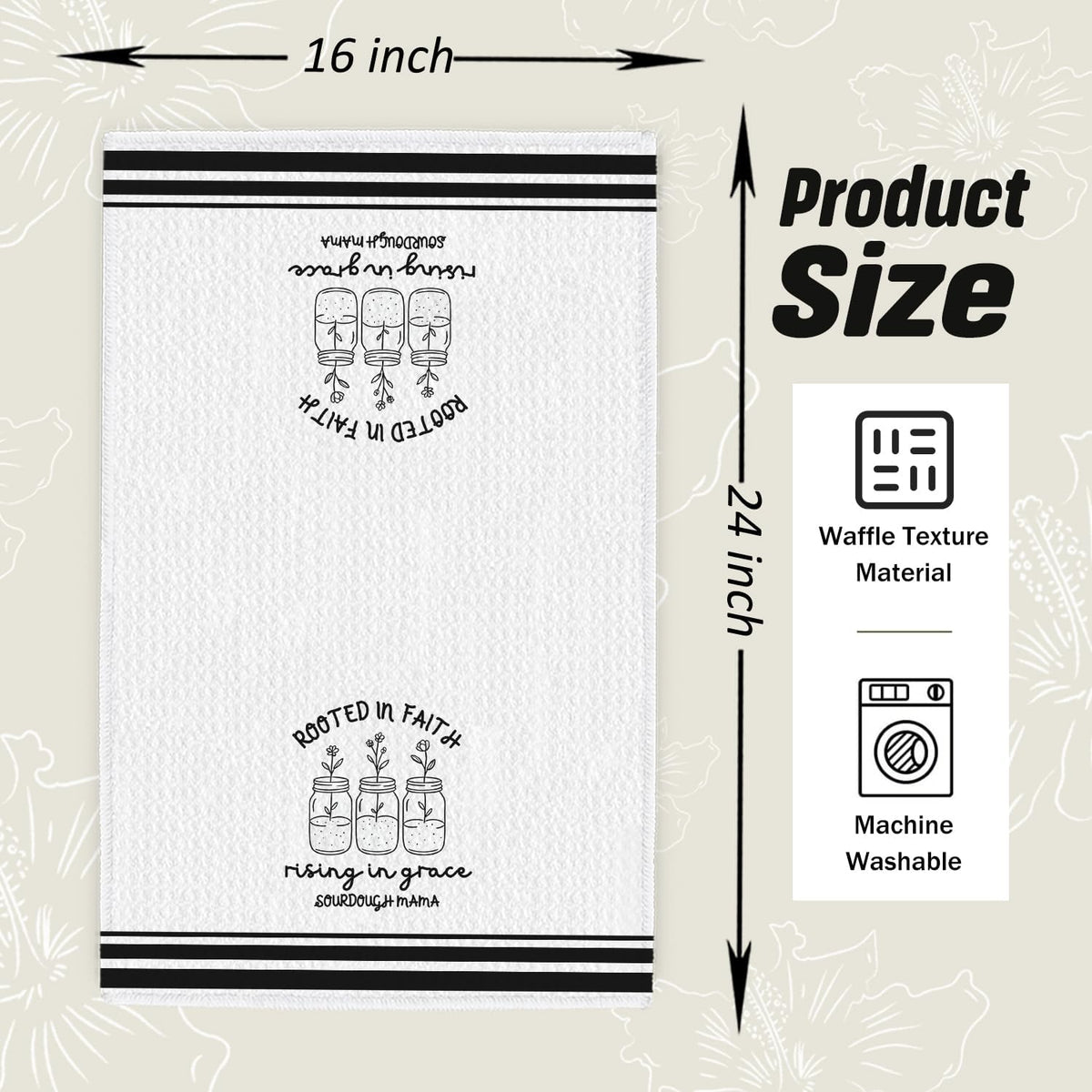 Toallas de cocina para hornear Sourdough Mama 16 x 24 pulgadas