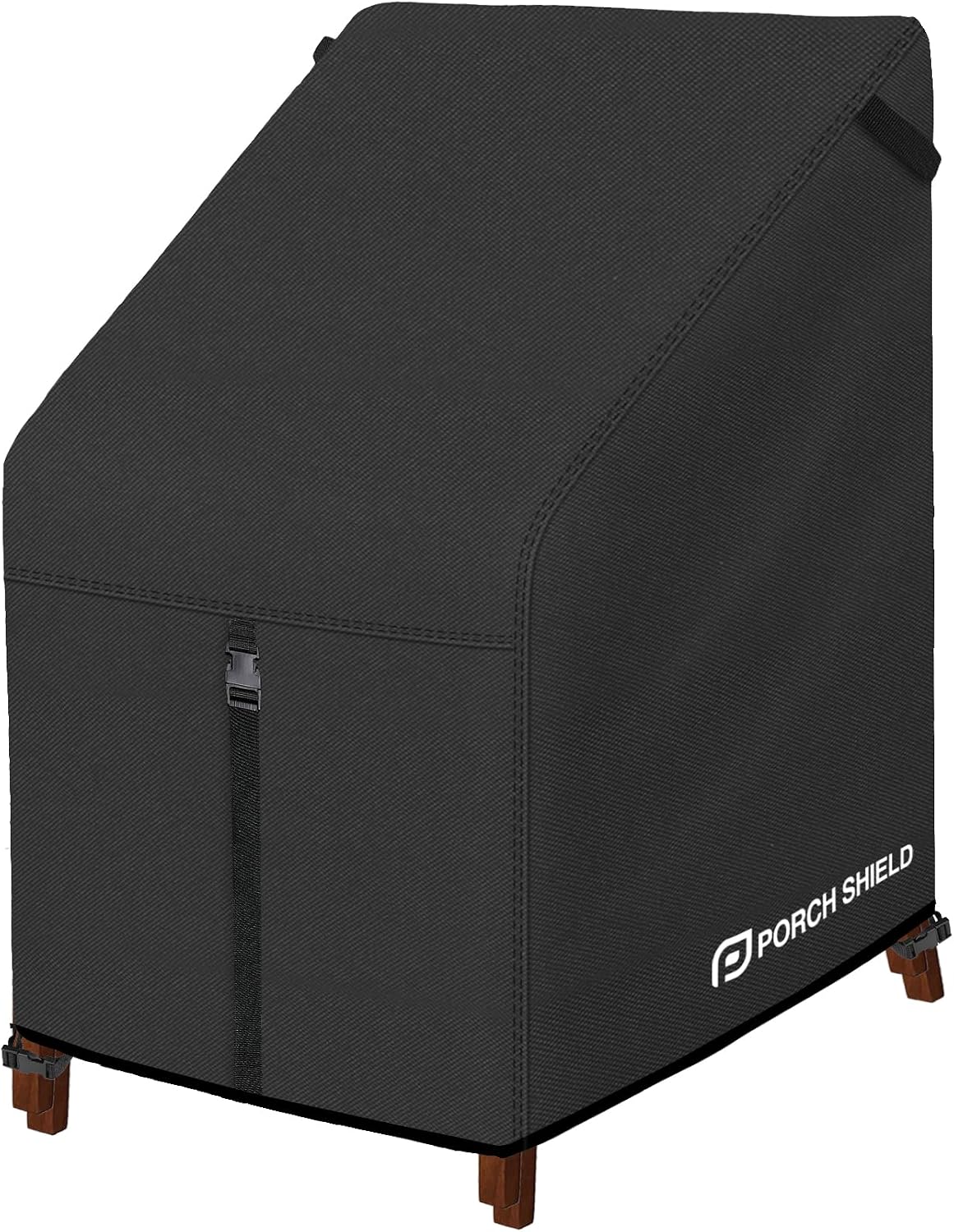 Fundas sillas apilables patio impermeables 27x33x46pulg negro