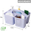 Organiz. ducha portátil con asa cesta plástico jabón champú