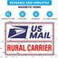 3 Letreros Magnéticos para Entrega Postal 12x8 y 11x3