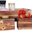 3 Pzas Cajas Madera Apilables Rústicas para Decoración Hogar