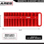 Soporte magnético rojo para llaves 1/2" 11 enchufes