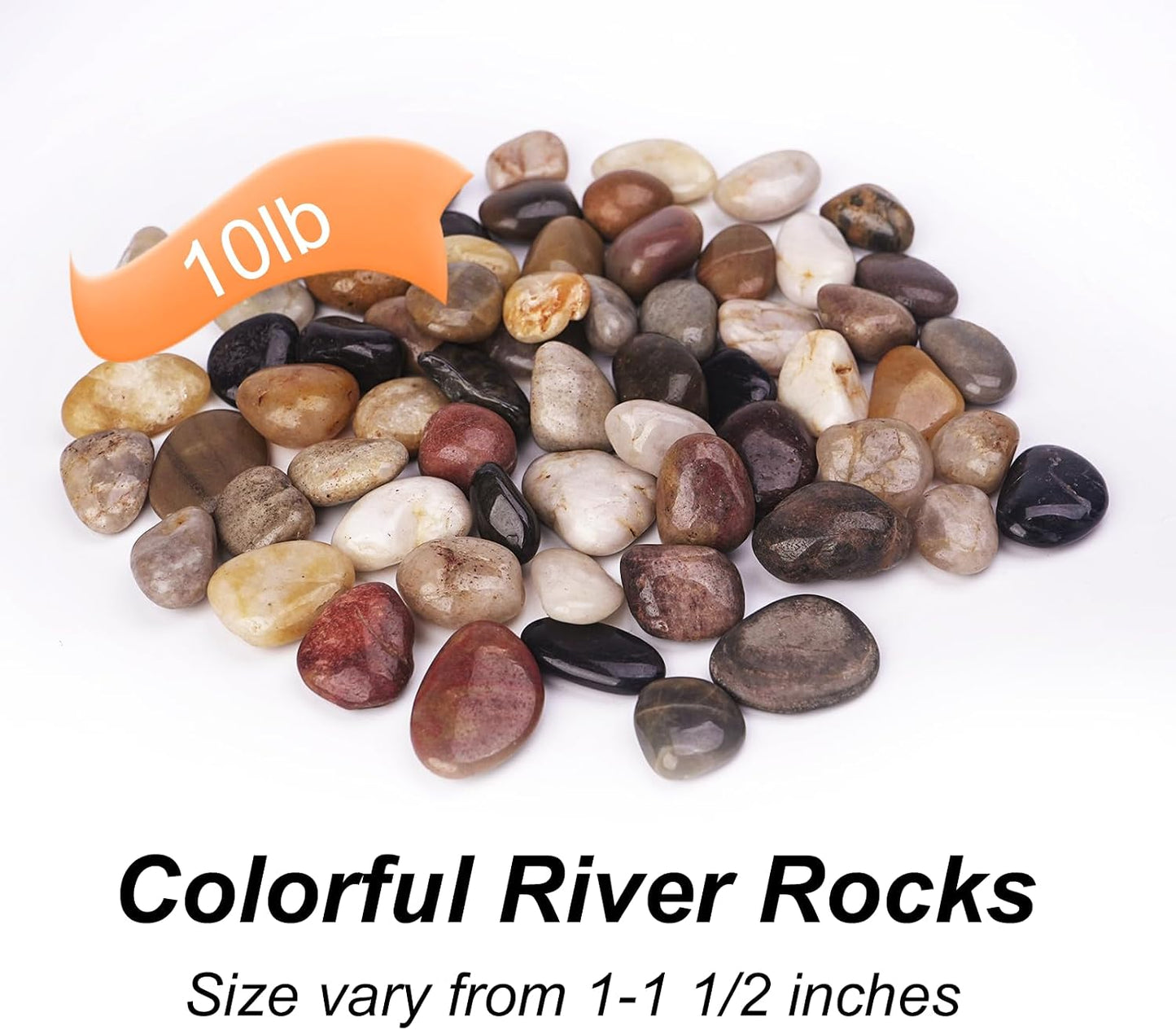 Rocas decorativas 10lb para macetas y jardín 1-1 1/2"