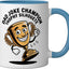 Taza Cerámica con Silueta Retro Azul/Blanco