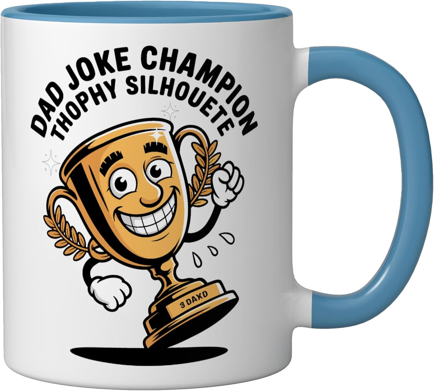 Taza Cerámica con Silueta Retro Azul/Blanco