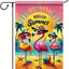 Bandera jardín flamenco hello summer 12x18pulg decoración tropical