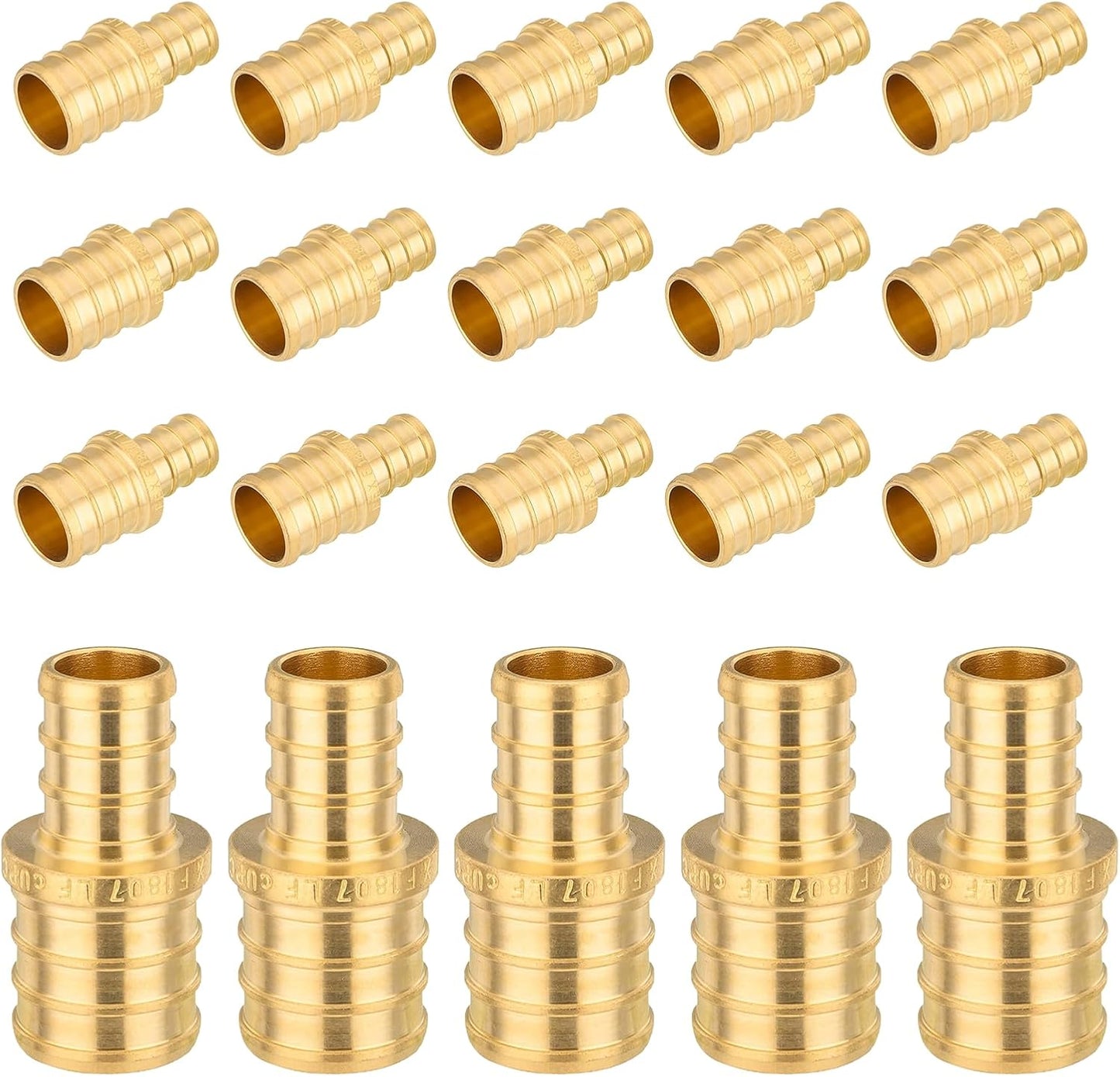 20 Accesorios PEX 1/2x3/4 pulg Reductor Latón ASTM F1807