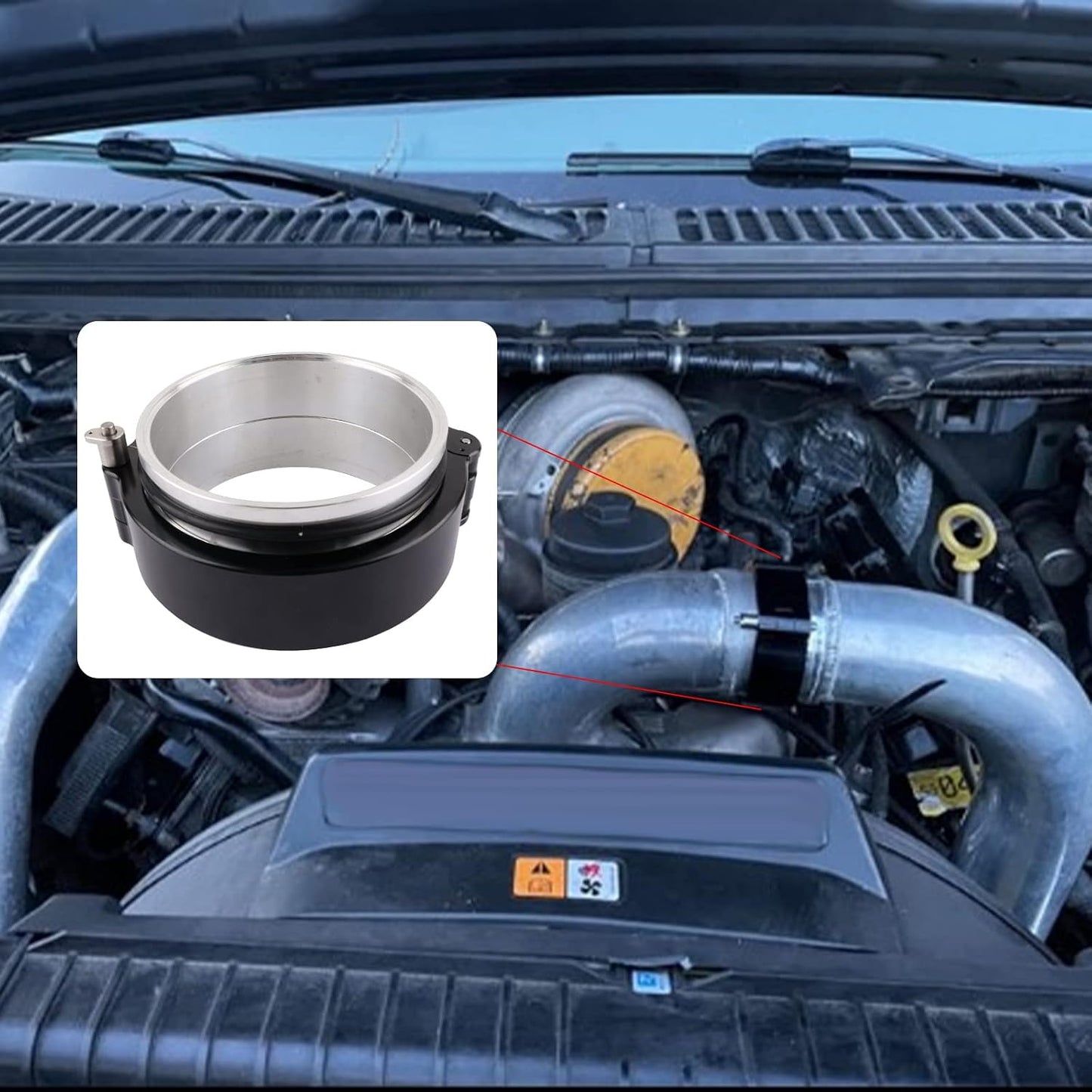 Abrazadera V aluminio intercooler admisión 2/51mm