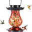 Comedero solar colibríes vidrio 25oz con luz 6 colores