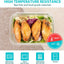 24 Contenedores vidrio herméticos Bento 12 tapas