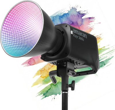 Luz LED RGBWW 360W motor OmniColor para estudio y exterior