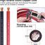 Cable 2 AWG 10ft negro batería soldadura cobre 5 conectores