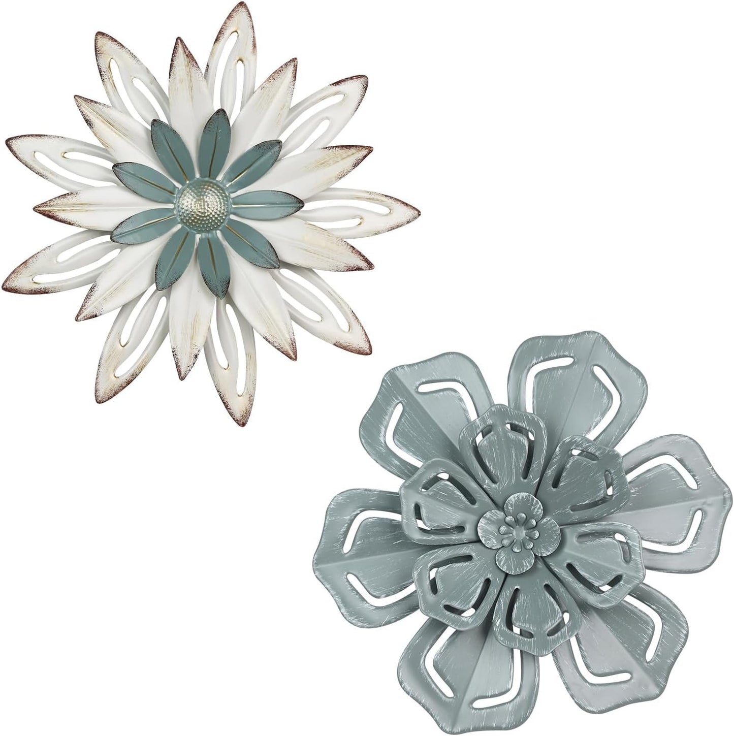Decoración pared flores metal 11" para interiores
