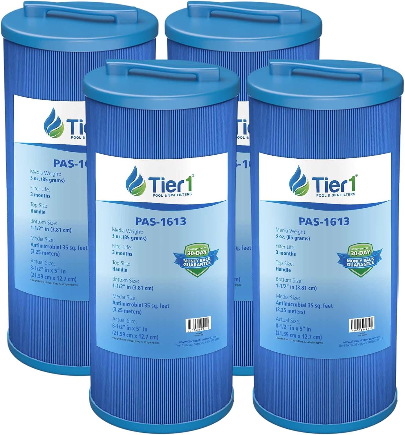 Cartucho filtro spa repuesto Waterway Teleweir 35 SF 4 Pzas