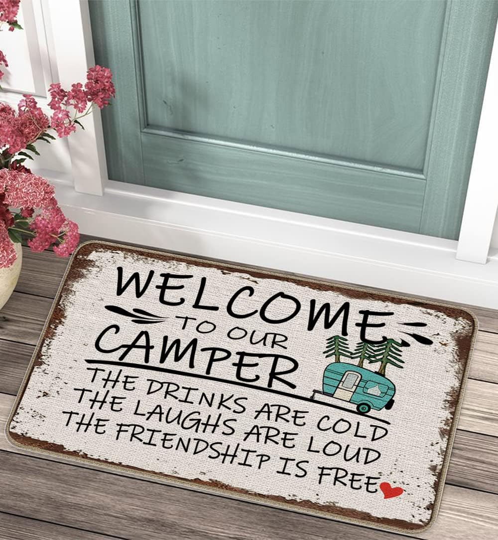 Alfombra puerta campamento 17x30 para hombres y mujeres
