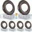 Luz empotrable bronce 4" regulable set 6 9W IC