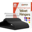 20 Perchas Terriopelo Negro Giratorio Antiderrap 11lb