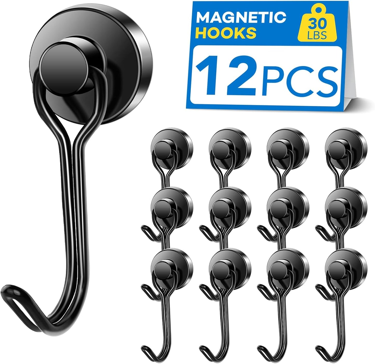 Ganchos magnéticos 30lb para frigorífico cocina crucero