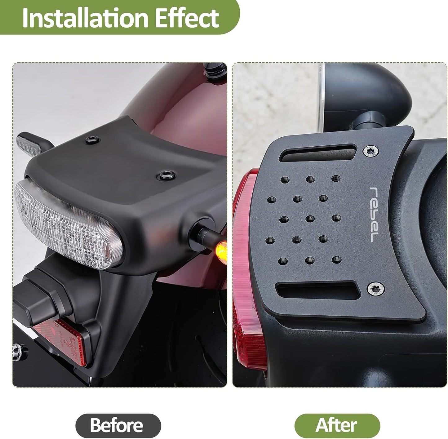 Placa luz trasera estante carga Honda Rebel 1100 DCT