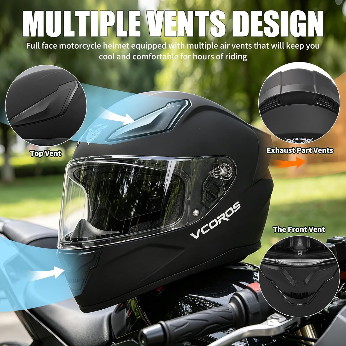 Casco integral unisex para motocicleta aprobado DOT