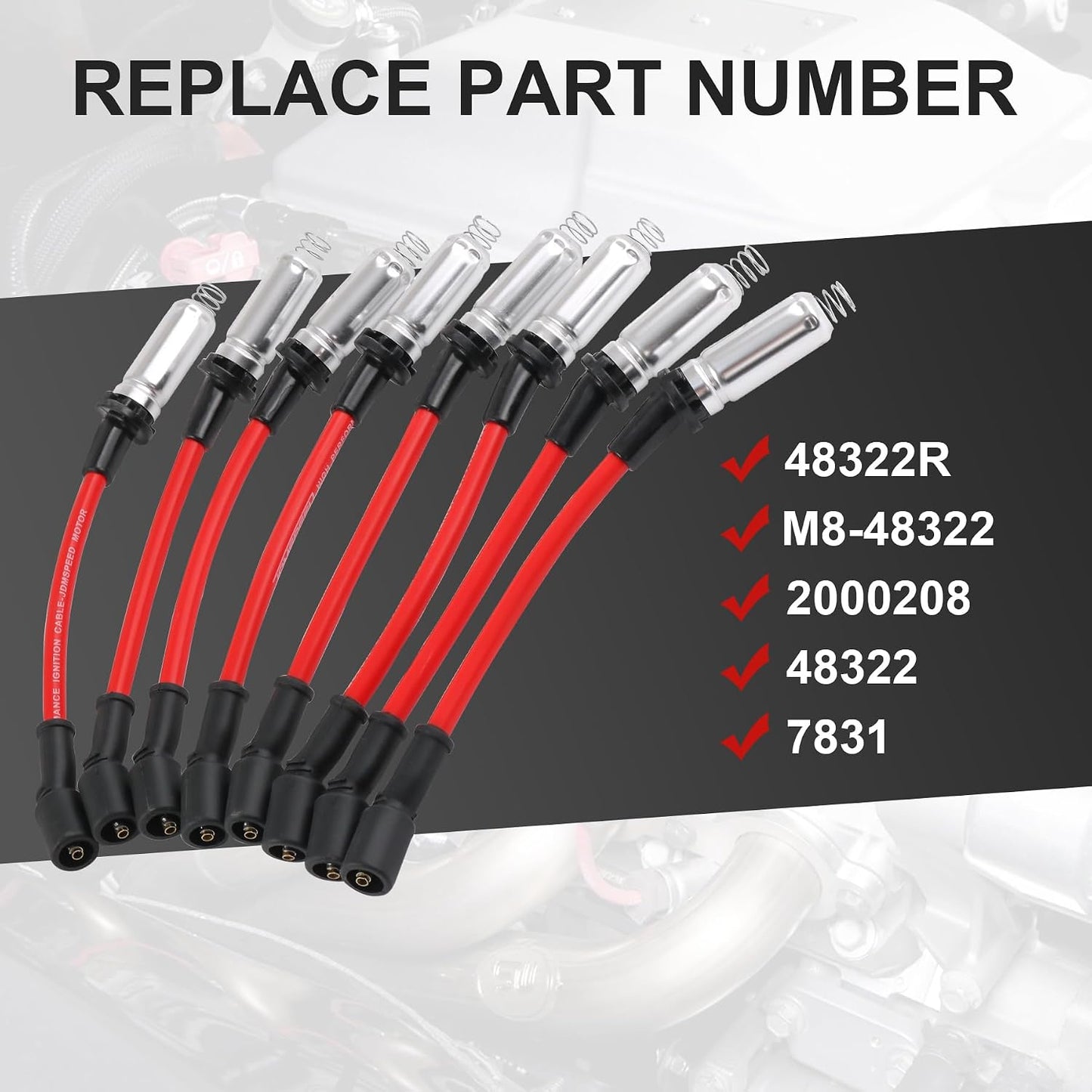 Repuesto cable encendido 0.402pulg para Chevy GMC