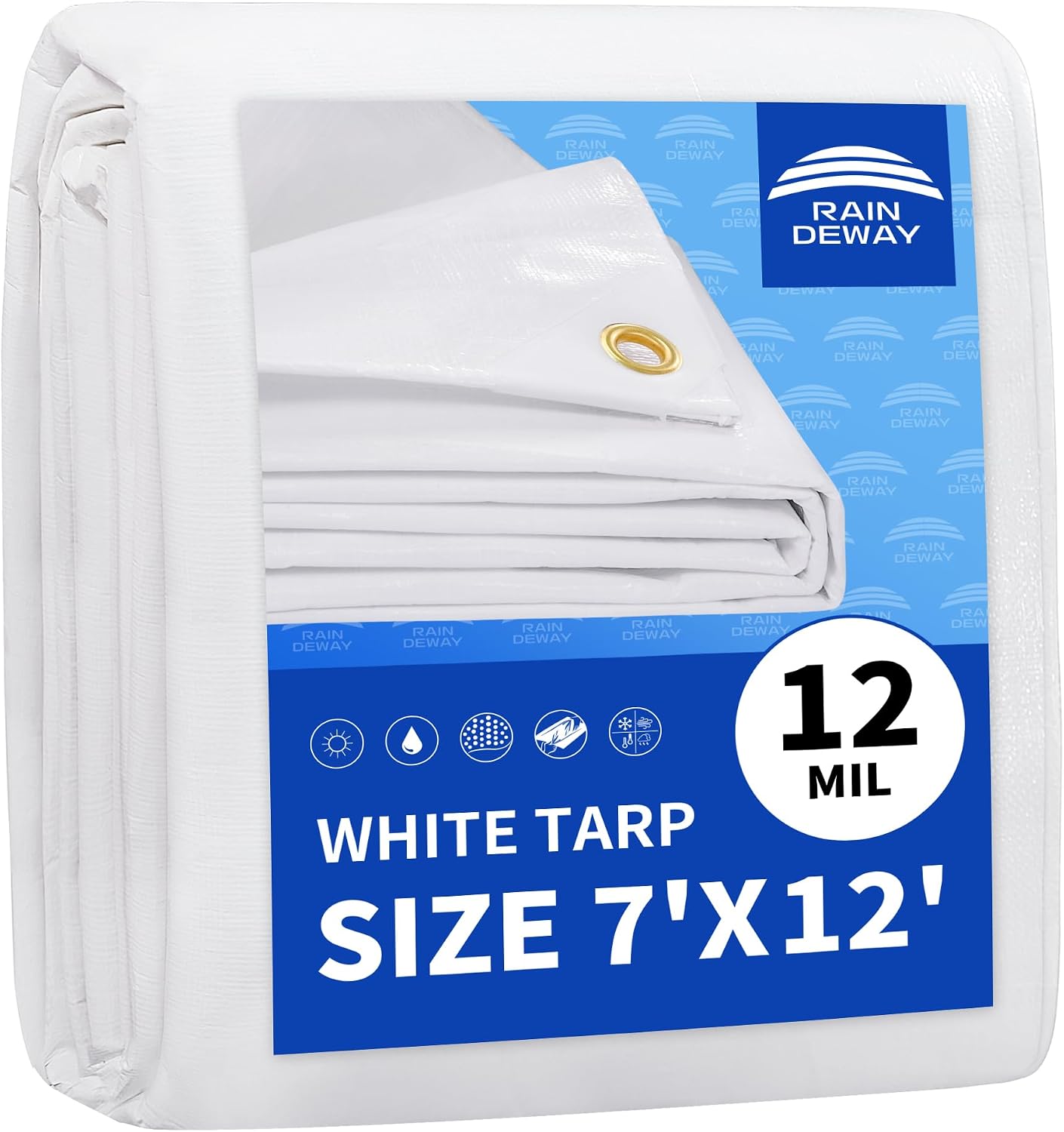 Lona polietileno 12mm resistente UV impermeable con ojales