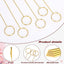 20 Soportes Tarjetas Regalo Metal Dorado Florales