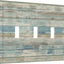 Panel madera interruptor luz triple pared decorativa
