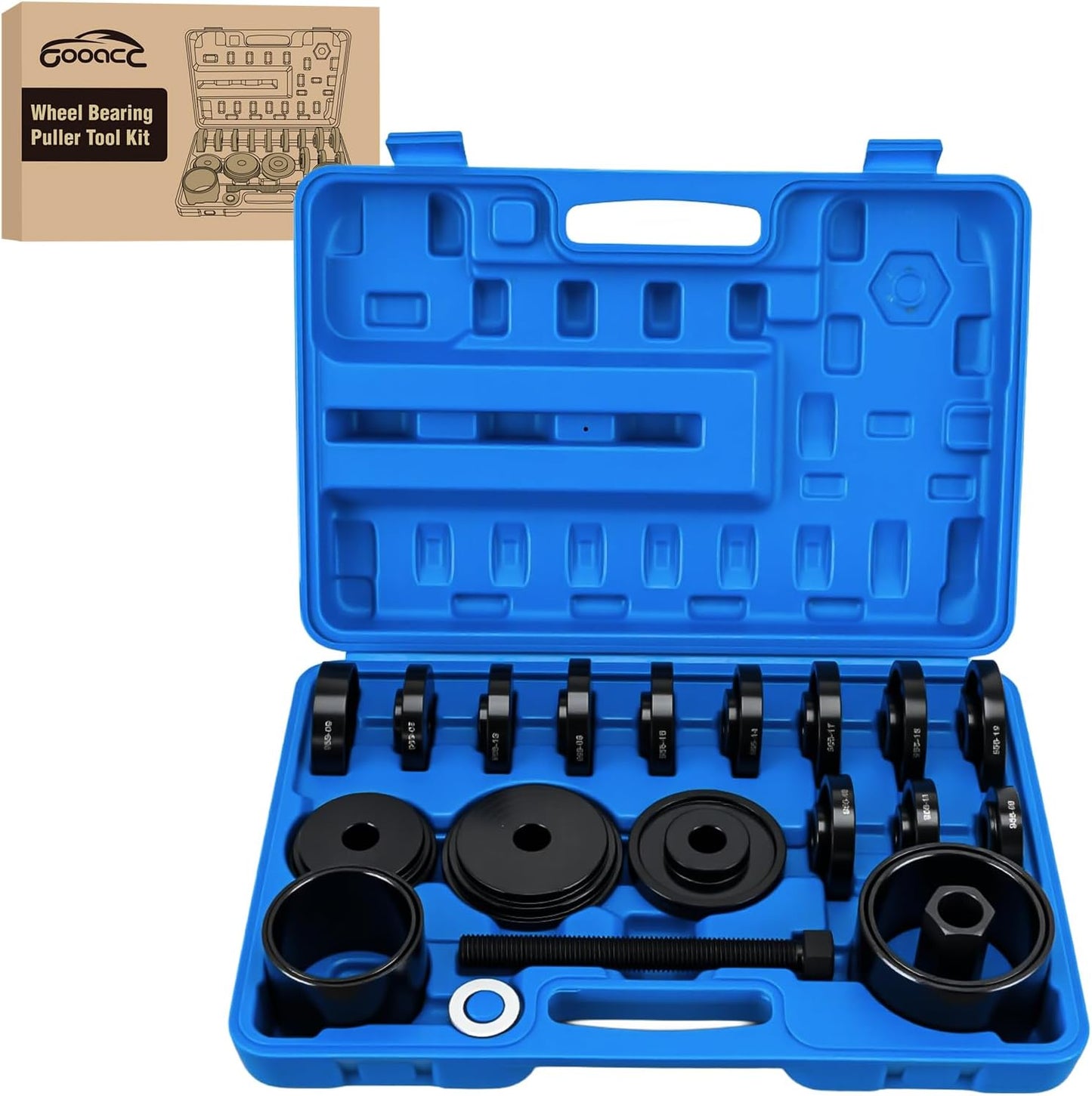 Kit herramientas extracción rodamientos rueda 23 pzas