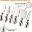 Set cuchillos esparcidores queso acero inox