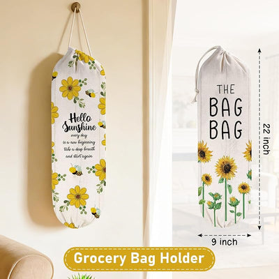 2 Soportes Bolsas Plástico Girasol Organizador Reutilizable