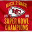 Bandera Kansas City Chiefs 2024 Super Bowl 3x5ft